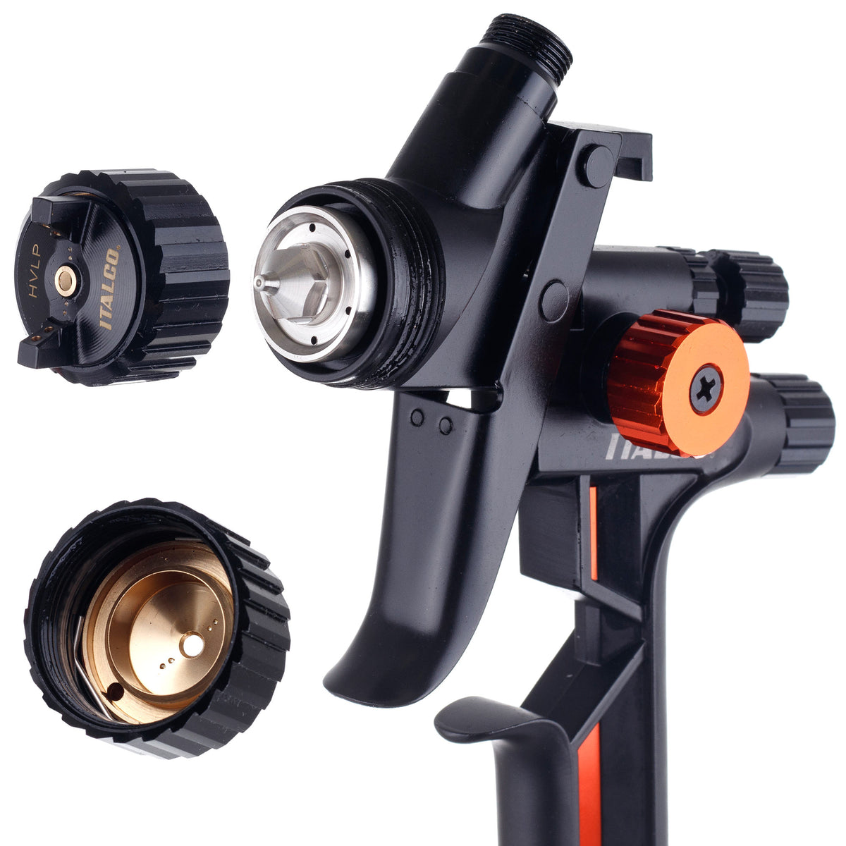 Pistol vopsit HVLP ITALCO Gloss Light 1,5bar cu duza 0.8 | 1.0 mm reze