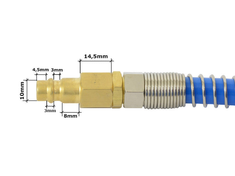 FURUN SPIRAL 8X12 10M POLIURETAN pentru Compresor, conectori rapidi din alama