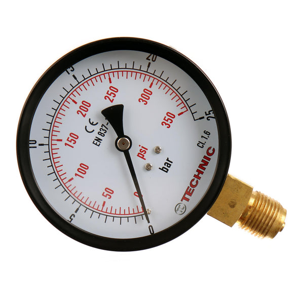 Manometru, Pneumatica, Hidraulica 1/2" 0-25 bar 100mm fund