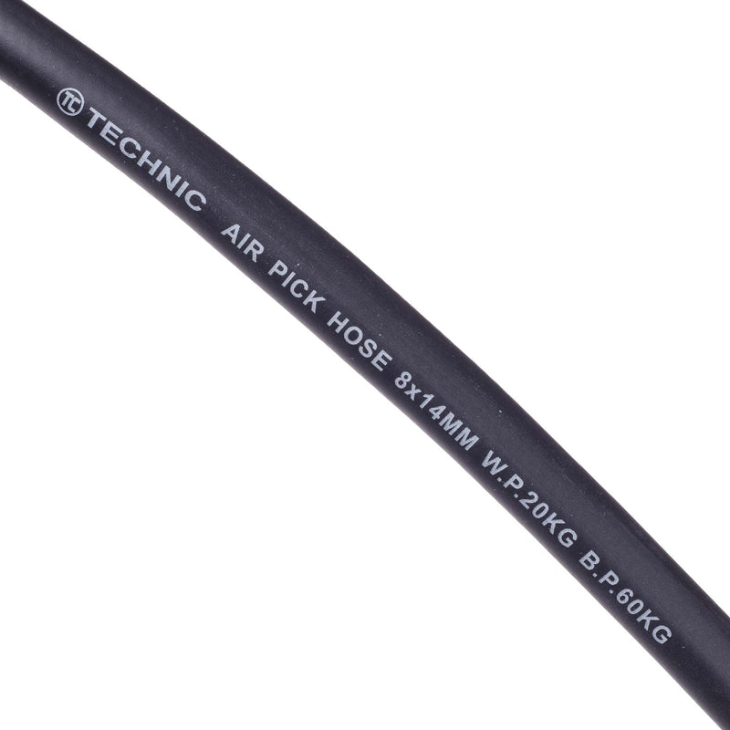 Furtun pneumatic din cauciuc 10m 8x14mm cu conectori rapizi pentru compresor, flexibil