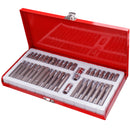 Set Biti Torx Spline Imbus CrV 40 Piese cu Cutie Metalica 30 si 75 mm