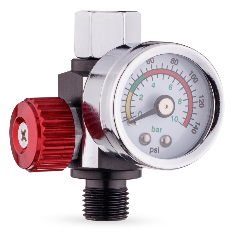 Regulator de Presiune cu Manometru cu geam pentru Pistoale de Pulverizare Reductor TC Technic FR-4