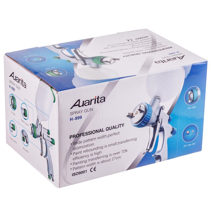 Pistol de vopsit AUARITA H-899 HVLP II cu duza de 1.3 | 1.4 | 1.8 | 2.0 mm
