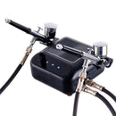 Compresor pentru doua aerografe 2x Airbrush 0.3 Furtun 170cm Reglare AUTO STOP