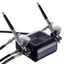Compresor pentru doua aerografe 2x Airbrush 0.3 Furtun 170cm Reglare AUTO STOP