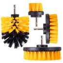 Set 4 perii rotative din plastic, de curatat suprafete, covoare, cu adaptor, diferite marimi, pentru bormasina, masina de gaurit, TECHKAR