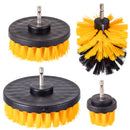 Set 4 perii rotative din plastic, de curatat suprafete, covoare, cu adaptor, diferite marimi, pentru bormasina, masina de gaurit, TECHKAR