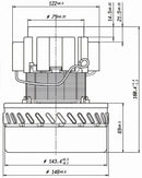 Motor aspirator AMETEC original – 1200W, compatibil Karcher Puzzi 100 200