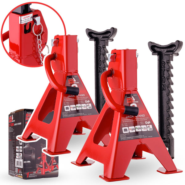 SET 2 Suporturi pentru Ridicat Vehicule BIG RED, capre, 2T 2000KG