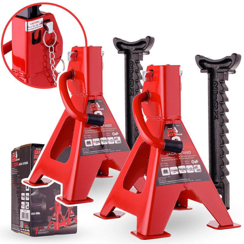 SET 2 Suporturi pentru Ridicat Vehicule BIG RED, capre, 2T 2000KG