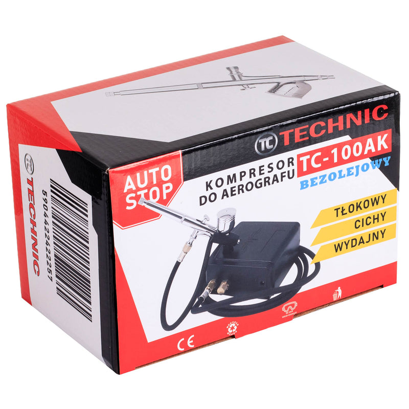 Compresor Aerograf 0,3mm Furtun TC Technic TC-100AK Auto Stop