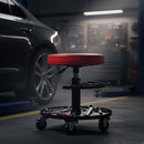 Scaun Taburet de atelier pivotant Scaun de atelier Roti cu rulment cu bile Big Red