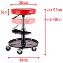 Scaun Taburet de atelier pivotant Scaun de atelier Roti cu rulment cu bile Big Red