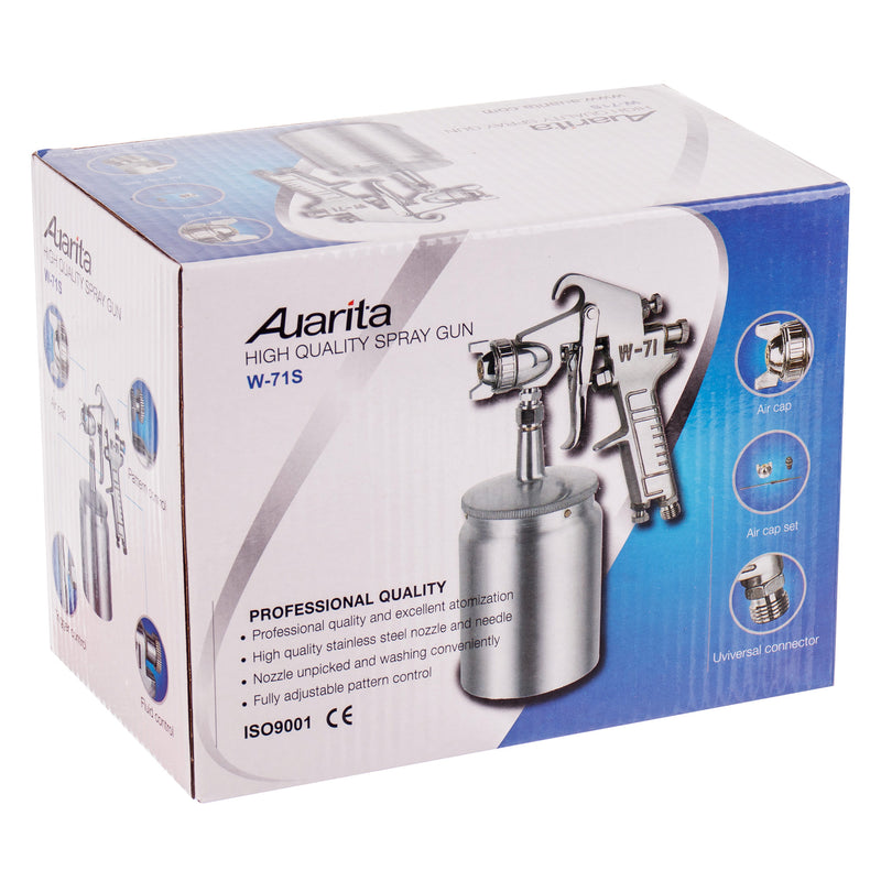 Pistol de vopsit AUARITA W-71S cu duza de 1.3 | 1.5 | 1.8 mm rezervor de jos