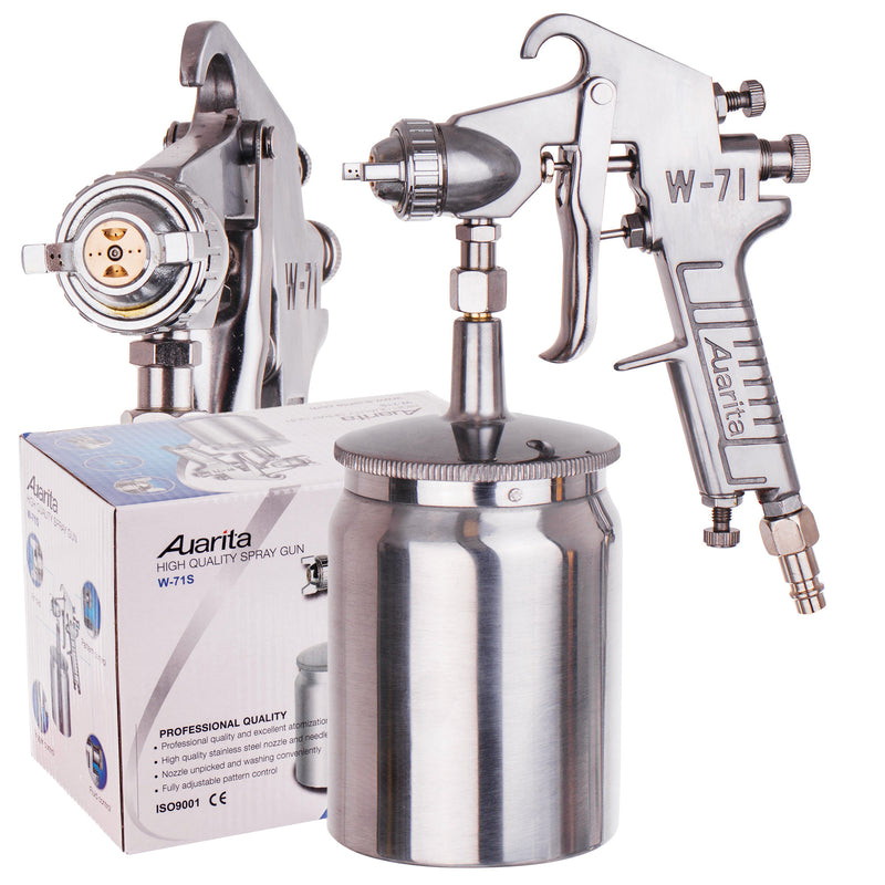 Pistol de vopsit AUARITA W-71S cu duza de 1.3 | 1.5 | 1.8 mm rezervor de jos