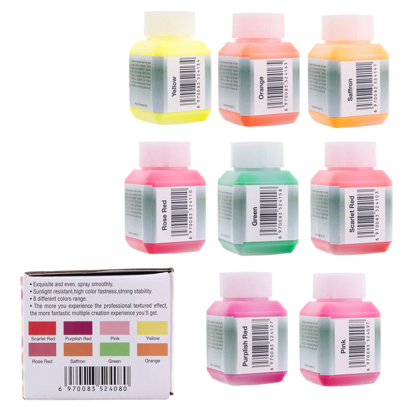 VOPSELE FLUORESCENTE Acrilice 30ml x 8 culori pentru aerografe