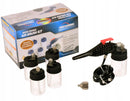 Kit aerograf, mini pistol vopsit, retus zgarieturi vopsea auto si aplicatii DIY, 8 buc