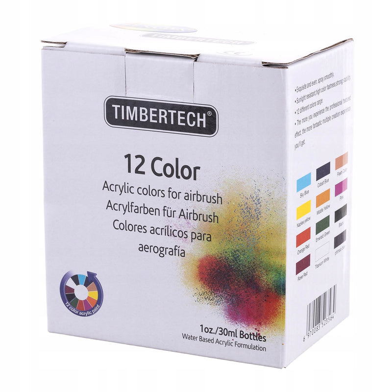 VOPSELE pentru aerograf 24x 30ml diverse culori Timbertech