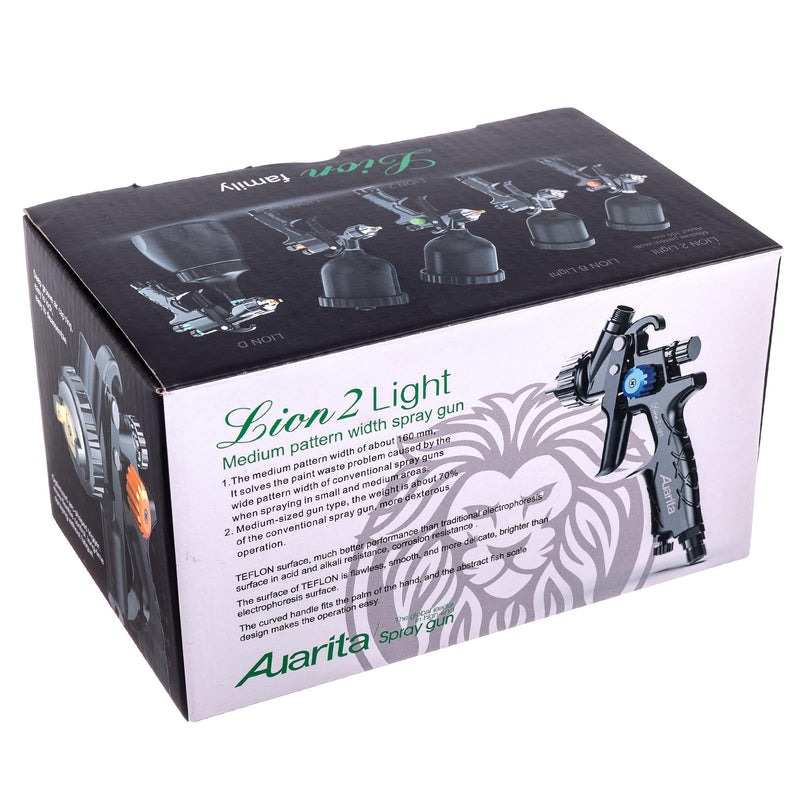 Pistol de vopsit AUARITA MINI LION 2 LIGHT cu duza de 0.8 | 1.0 | 1.2 mm HVLP