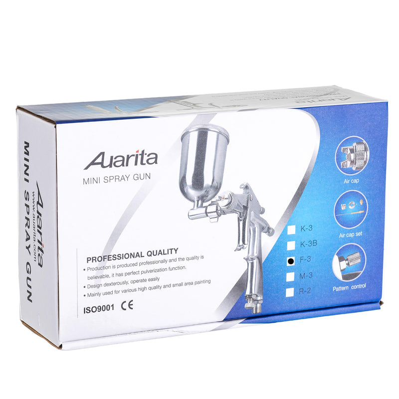 Pistol de vopsit AUARITA MINI F-3 cu duza de 0.5 | 0.8 | 1.0  mm
