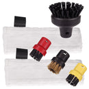 Set pentru Karcher, compatibil Karcher SC, 2 buc perie mic, 1 buc perie alama, 1 buc perie mare, 2 buc laveta din microfibra
