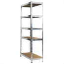 Etajera metalica 5 polite MDF 180x90x40 cm, 175 kg/polita, montaj fara surub, prin clipsare, cadru metalic din otel galvanizat, depozitare