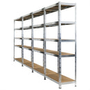 Etajera metalica 5 polite MDF 180x90x40 cm, 175 kg/polita, montaj fara surub, prin clipsare, cadru metalic din otel galvanizat, depozitare