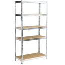 Etajera metalica 5 polite MDF 180x90x40 cm, 175 kg/polita, montaj fara surub, prin clipsare, cadru metalic din otel galvanizat, depozitare