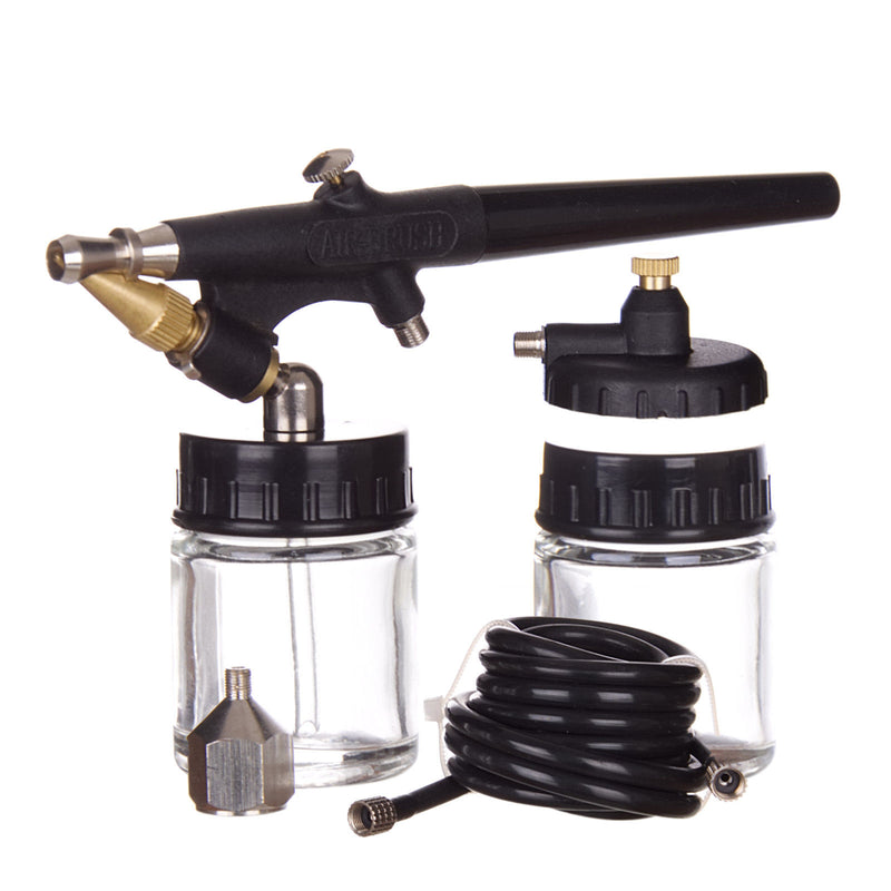 Aerograf Airbrush BD-138 Furtun si Duza 0,8mm Doua Rezervoare 20 ml