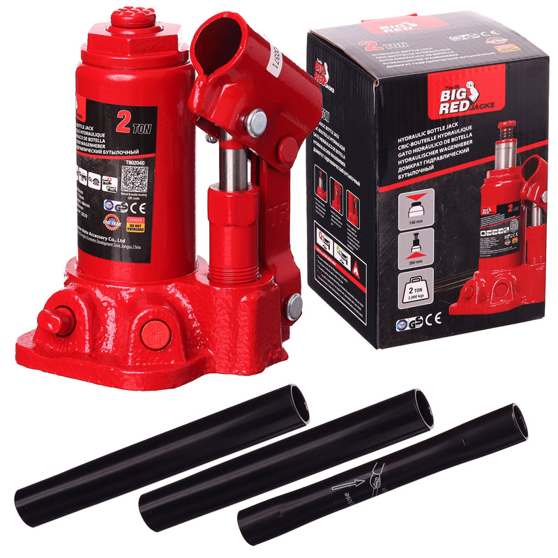 Cric auto hidraulic tip butelie BIG RED 2 tone 276 mm