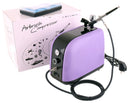 Compresor cu aerograf 0,3mm si furtun HS-386KV violet