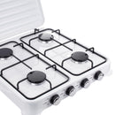 Aragaz 4 ochiuri, alimentare butelie, alb, portabil