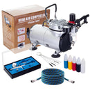 Compresor cu Aerograf si Filtru Regulator Vopsele Furtun AS18-2KP