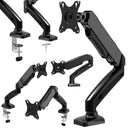 Suport birou monitor Negru, pt monitor 10"-30" pana la 9kg, brat reglabil, ajustabil, doua tipuri de monturi