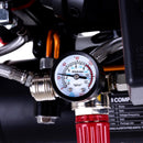 Compresor de aer silentios, AUARITA, 3L, 900W, fara ulei, 8 bar, doua pistoane, debit de aer refulat 100 l/min, debit de aer aspirat 140 l/min