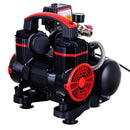 Compresor de aer silentios, AUARITA, 3L, 900W, fara ulei, 8 bar, doua pistoane, debit de aer refulat 100 l/min, debit de aer aspirat 140 l/min