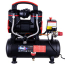 Compresor de aer silentios, AUARITA, 8L, 900W, fara ulei, 8 bar, doua pistoane, debit de aer refulat 100 l/min, debit de aer aspirat 140 l/min