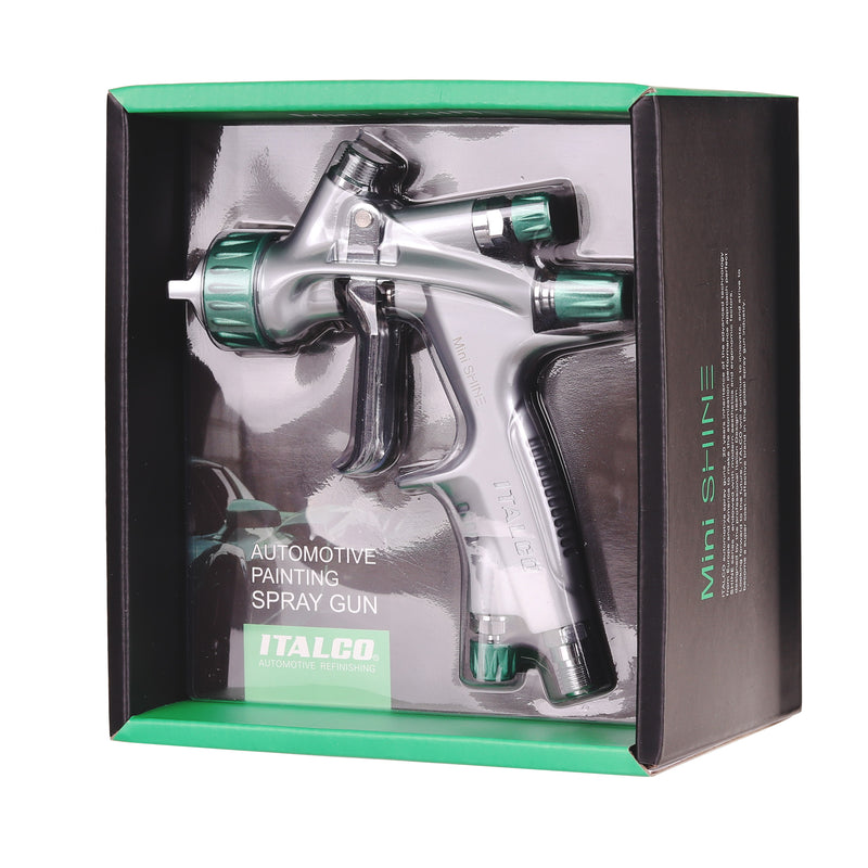 Mini Pistol de vopsit universal Italco Shine Premium cu duza 0.8 | 1.0 | 1.2 mm HVLP