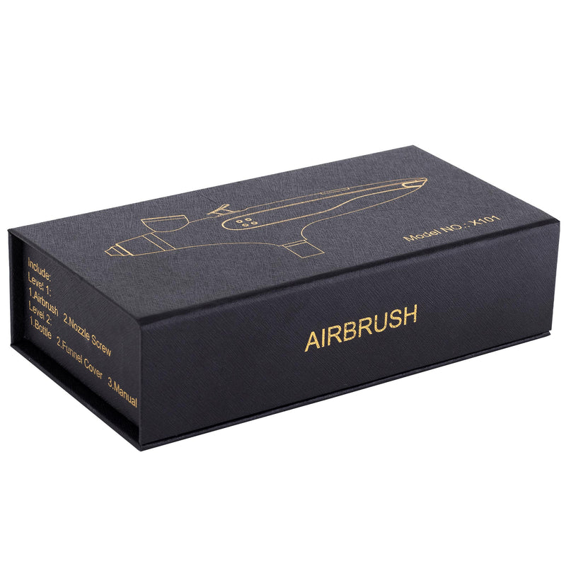 Aerograf cu Dubla Actiune X301 Premium Duza 0,3mm Doua Rezervoare 3ml 7ml