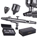 Aerograf cu Dubla Actiune X301 Premium Duza 0,3mm Doua Rezervoare 3ml 7ml