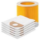 Saci sintetic 5 buc si Filtru pentru aspiratoarele WD 3.300 MV 3 SE 4001